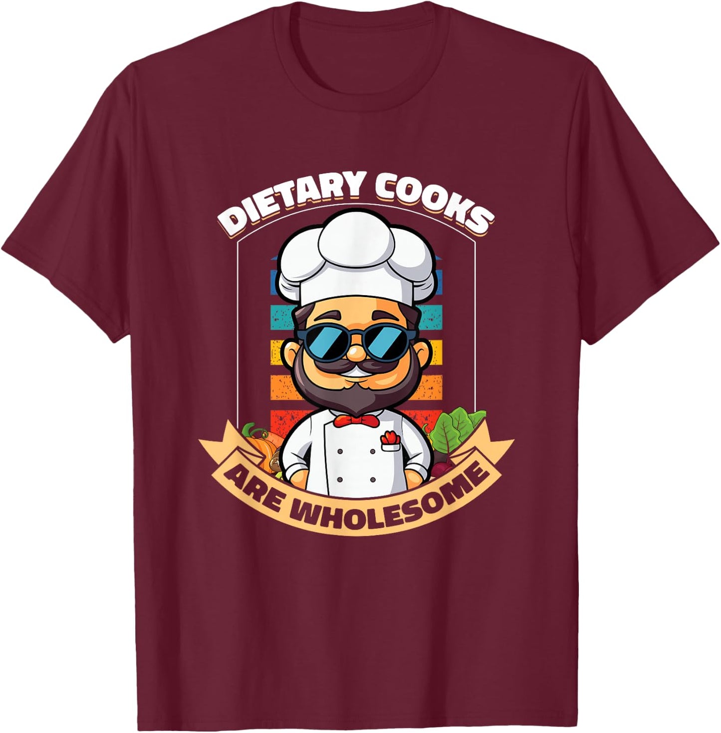 Dietary Cook Food Service Worker Cafeteria Dietary Cook T-Shirt - T-Shirt | Maroon