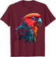 Parrot Art - Animal Bird Parrot T-Shirt - T-Shirt | Maroon