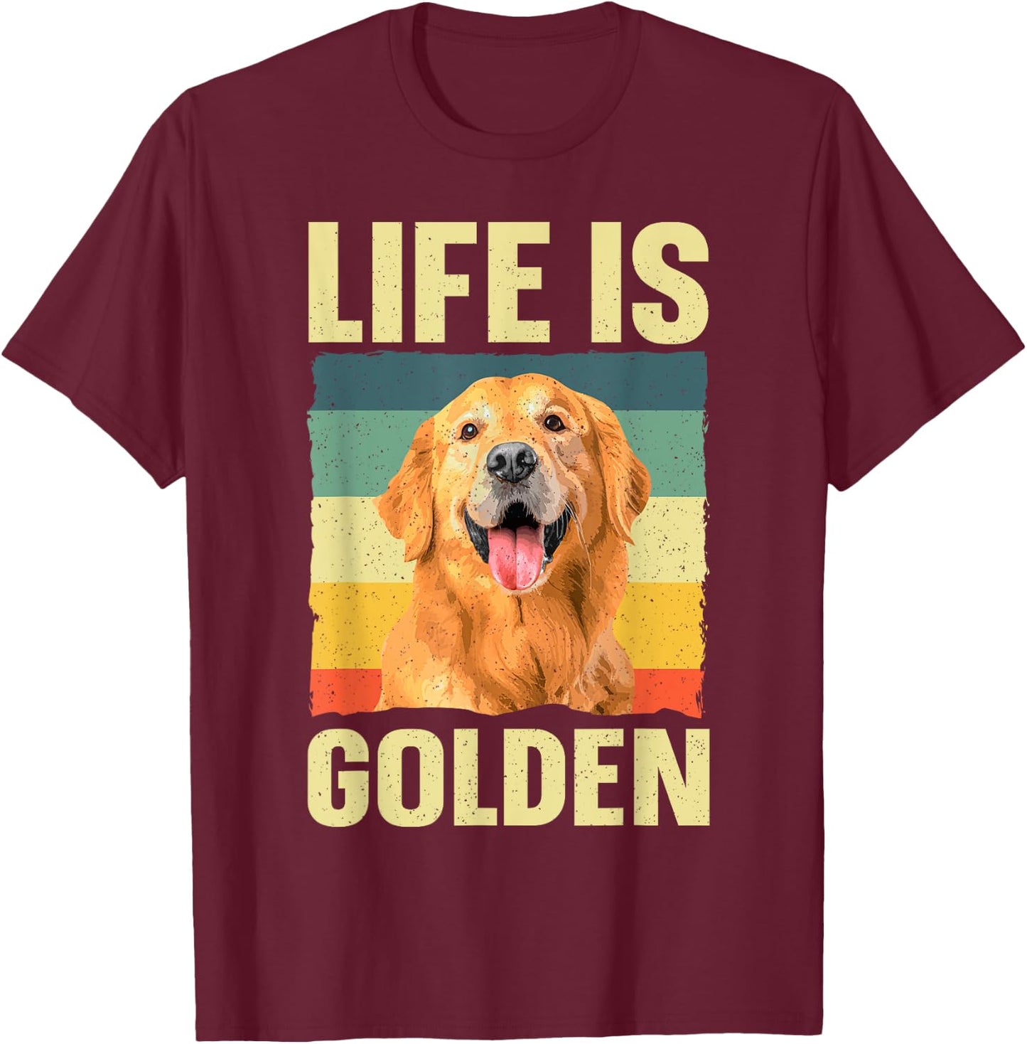 Golden Retriever Design Women Golden Retriever Lover T-Shirt - T-Shirt | Maroon