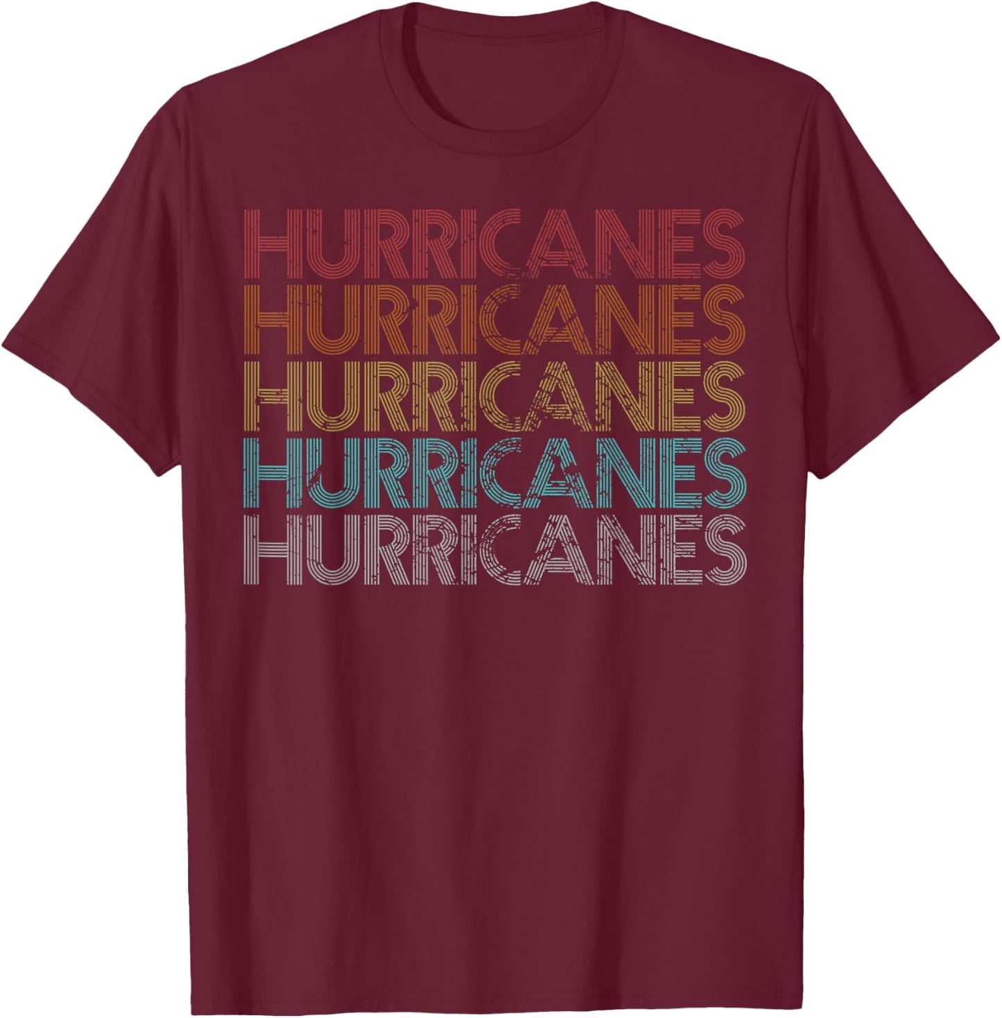 Retro Vintage Hurricanes T-Shirt - T-Shirt | Maroon