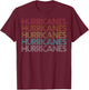 Retro Vintage Hurricanes T-Shirt - T-Shirt | Maroon