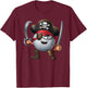 Golf Halloween Pirate Player Kids Pirate Funny T-Shirt - T-Shirt | Maroon