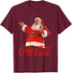 Coca Cola Christmas Santa Bottle T-Shirt - T-Shirt | Maroon