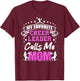 My Favorite Cheerleader Calls Me Mom Cheerleading T-Shirt - T-Shirt | Maroon