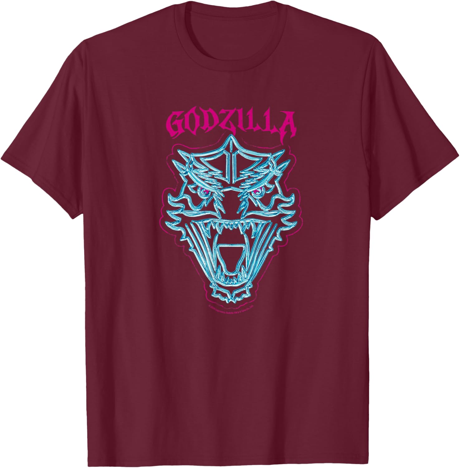 Heavy Metal Godzilla Officially Licensed T-Shirt - T-Shirt | Maroon