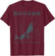 Japanese Ocean Monster Fish wiht Kanji art T-Shirt - T-Shirt | Maroon