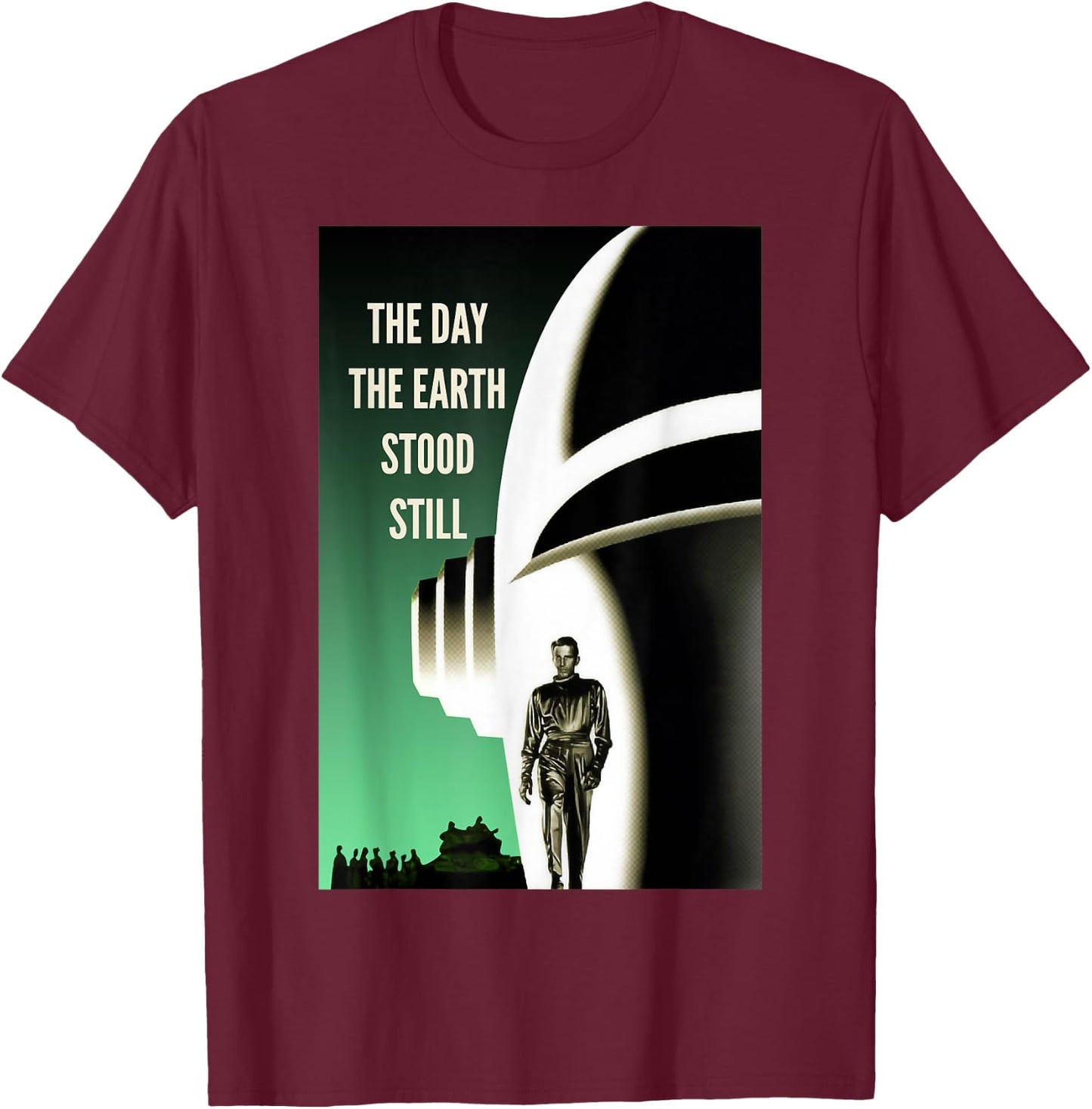 Klaatu Barada Nikto Gort Robot SiFi T-Shirt - T-Shirt | Maroon