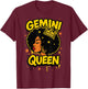 Gemini Queen T-Shirt - T-Shirt | Maroon
