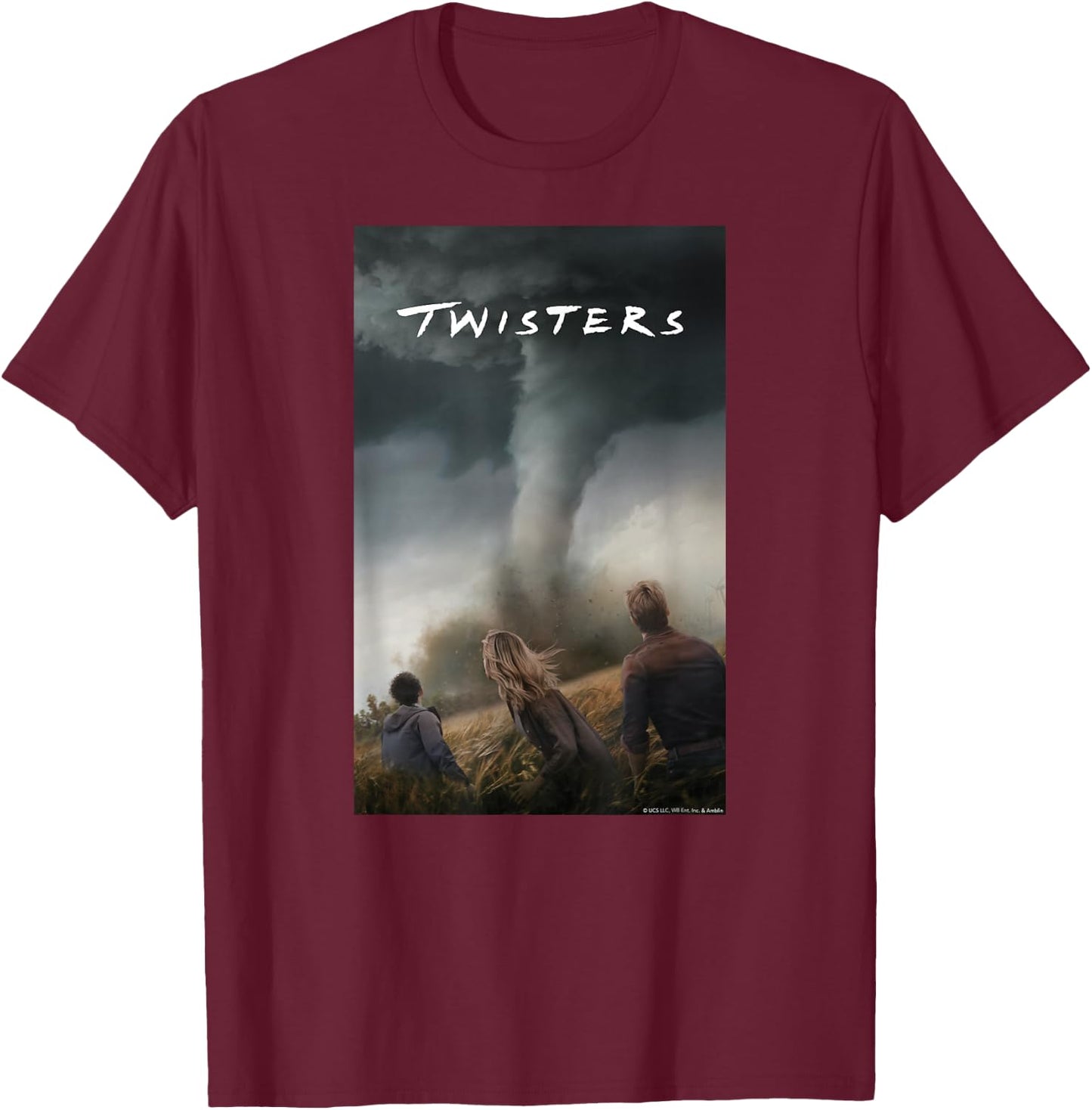 Twisters Poster T-Shirt - T-Shirt | Maroon