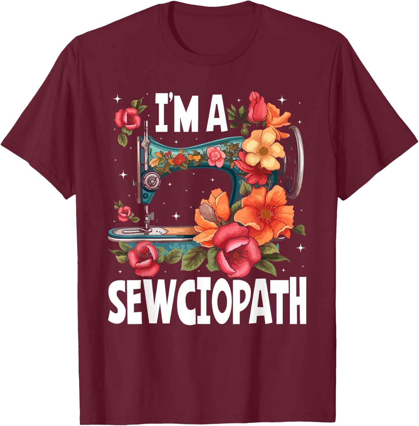 Cool Sewing Art Grandma Seamstress Tailor Quilting T-Shirt - T-Shirt | Maroon