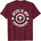 Jesus is My Superhero Christian T-Shirt - T-Shirt | Maroon