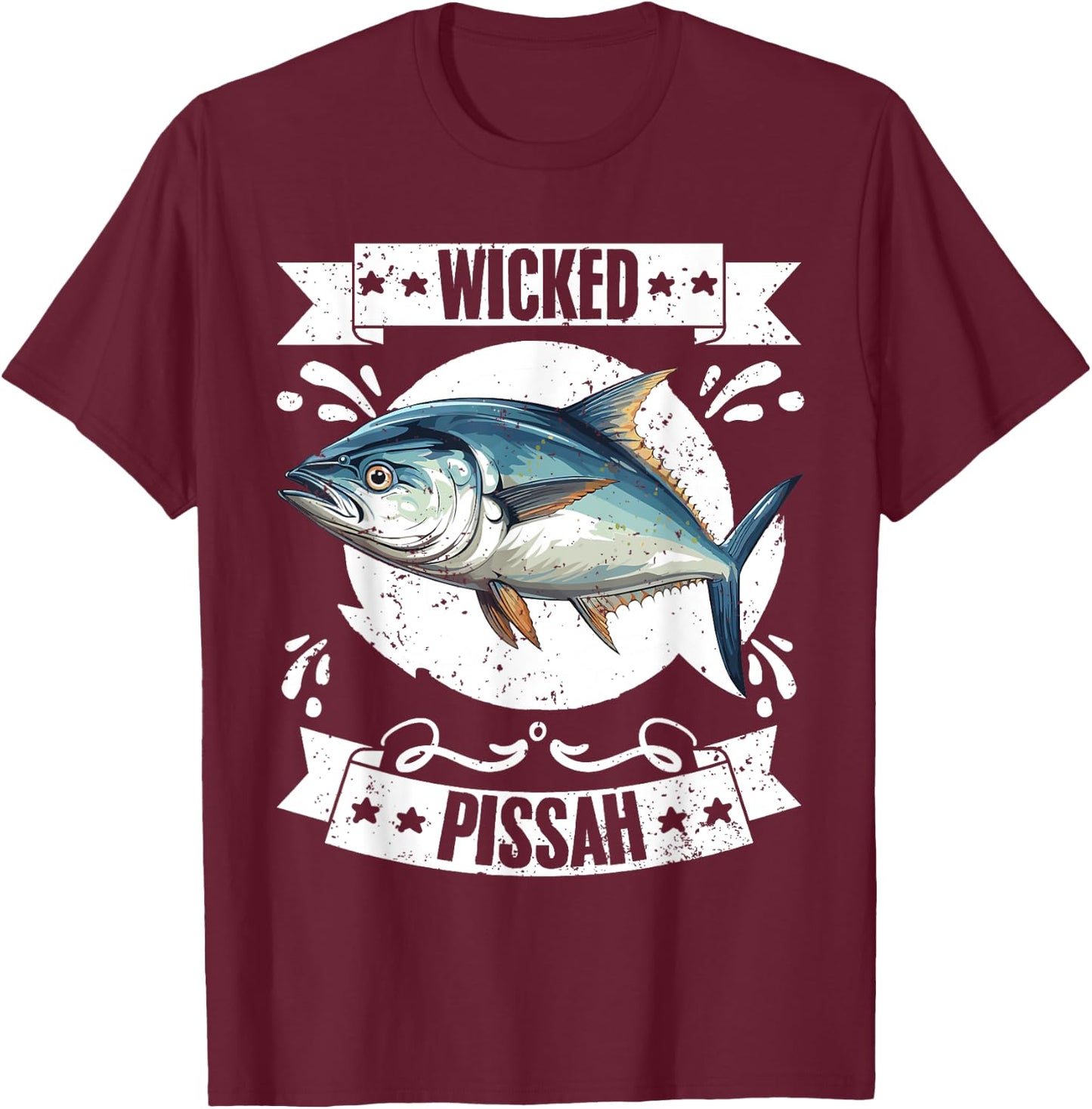 Wicked Pissah Funny Tuna Whisperer Tuna Fisherman Tuna Lover T-Shirt - T-Shirt | Maroon