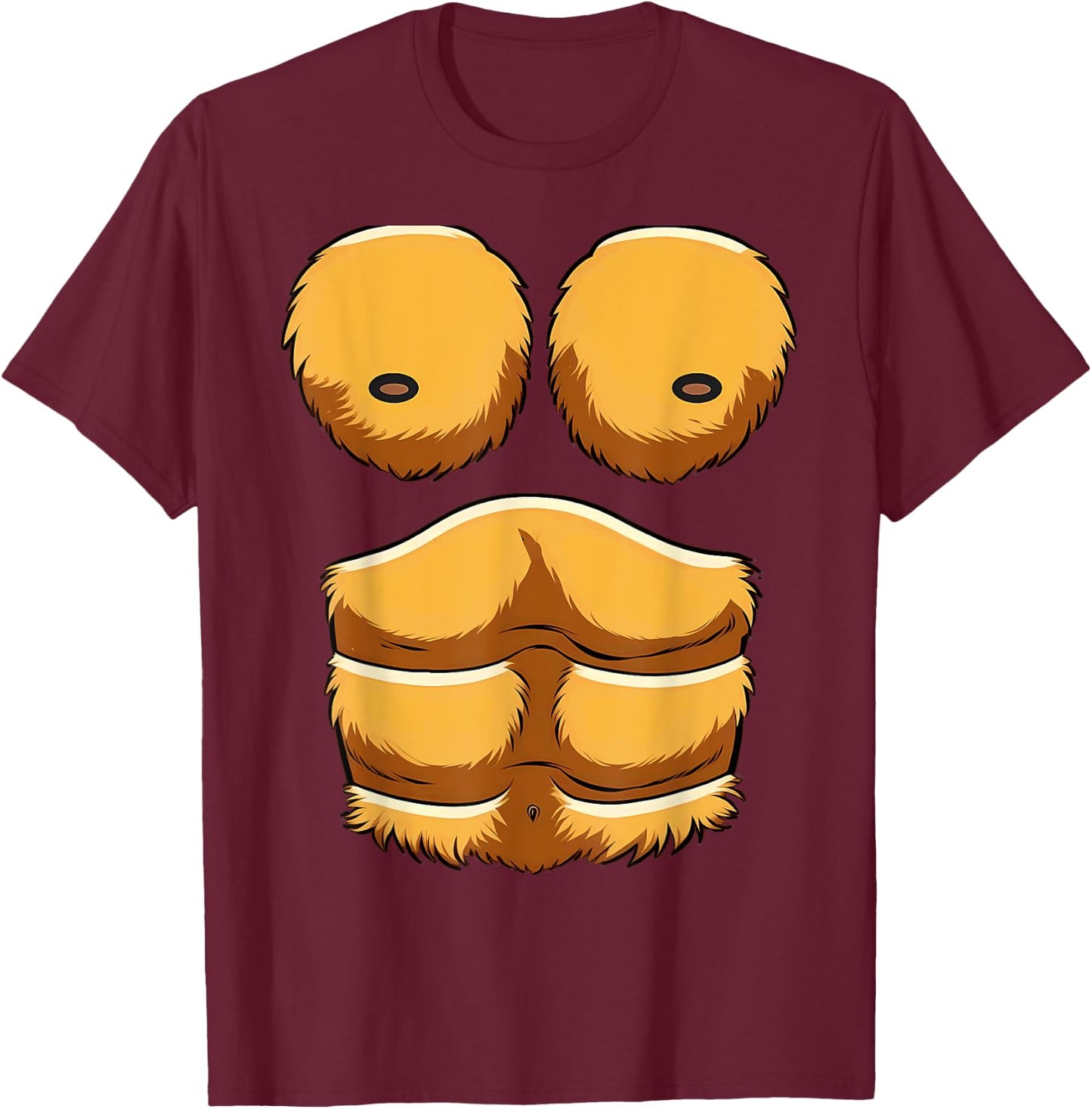 Monkey Gorilla Chest Halloween Costumes T-Shirt - T-Shirt | Maroon