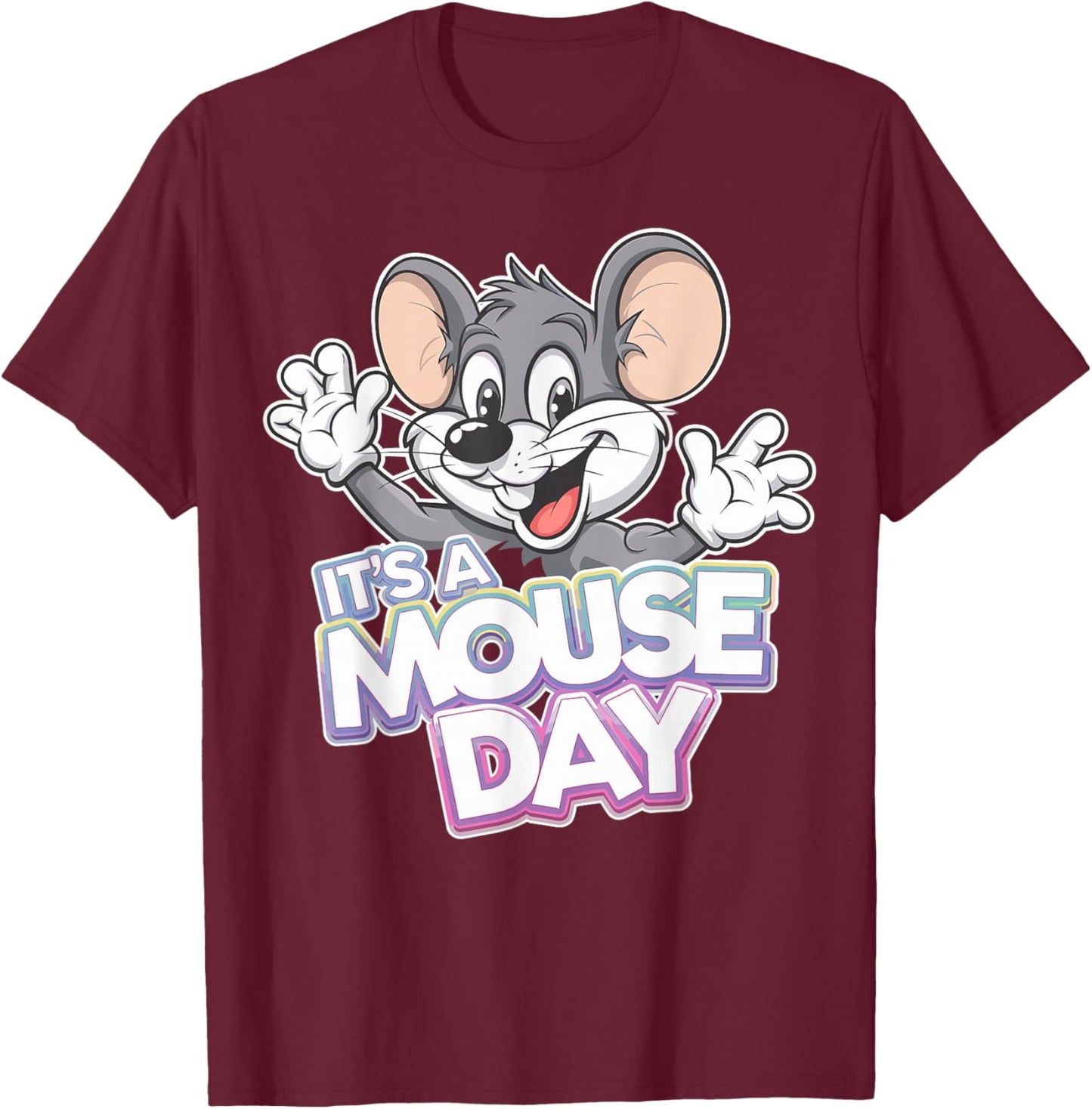 It's a Mouse Day Cute Funny Kids Party Theme Style Fun Mice T-Shirt - T-Shirt | Maroon
