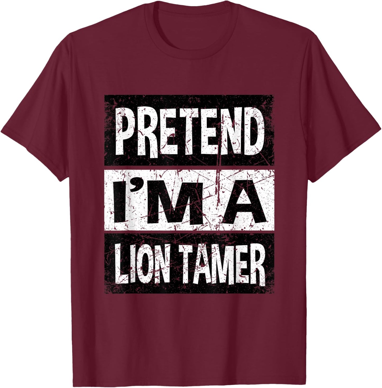 Retro Lion Tamer Costume Women Men for Kids Hat Whip Circus T-Shirt - T-Shirt | Maroon