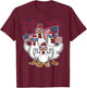 Chicken Fourth of July Patriotic USA Flag 4th July Chicken T-Shirt - T-Shirt | Maroon