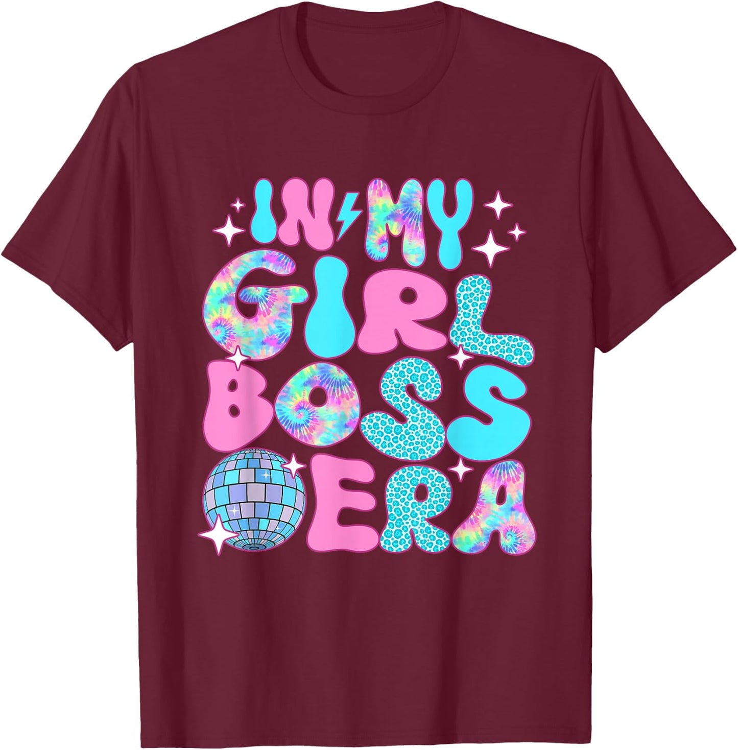 Disco In My Girl Boss Era T-Shirt - T-Shirt | Maroon