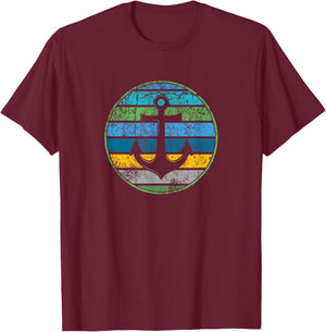 Retro I'm Sailing - Vintage Anchor For Captain Of Sailing T-Shirt - T-Shirt | Maroon