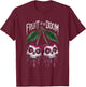 Unique Halloween Cherries Skull Fruit Of The Doom Goth Lover T-Shirt - T-Shirt | Maroon