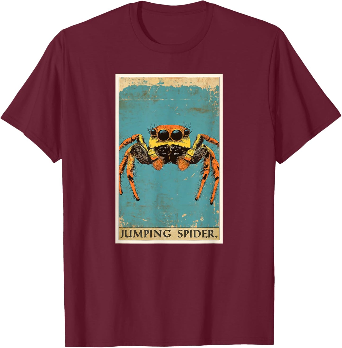 Jumping Spider Tarot Card Jumping Spiders Jumping Spider T-Shirt - T-Shirt | Maroon