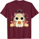 Ragdoll Cat Anime Kitten Thanksgiving Turkey T-Shirt - T-Shirt | Maroon