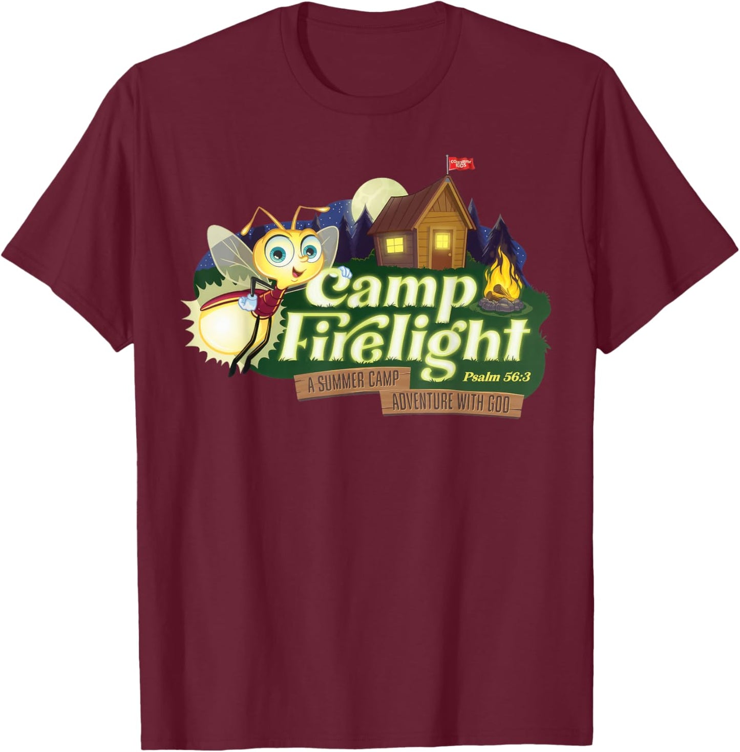 Summer Camp Fightlight VBS 2024 Christian Bible Faith T-Shirt - T-Shirt | Maroon