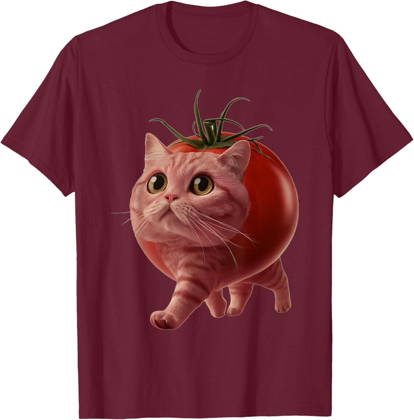 Tomato Cat T-Shirt - T-Shirt | Maroon