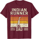 Best Duck Dad Men - Vintage Indian Runner T-Shirt - T-Shirt | Maroon