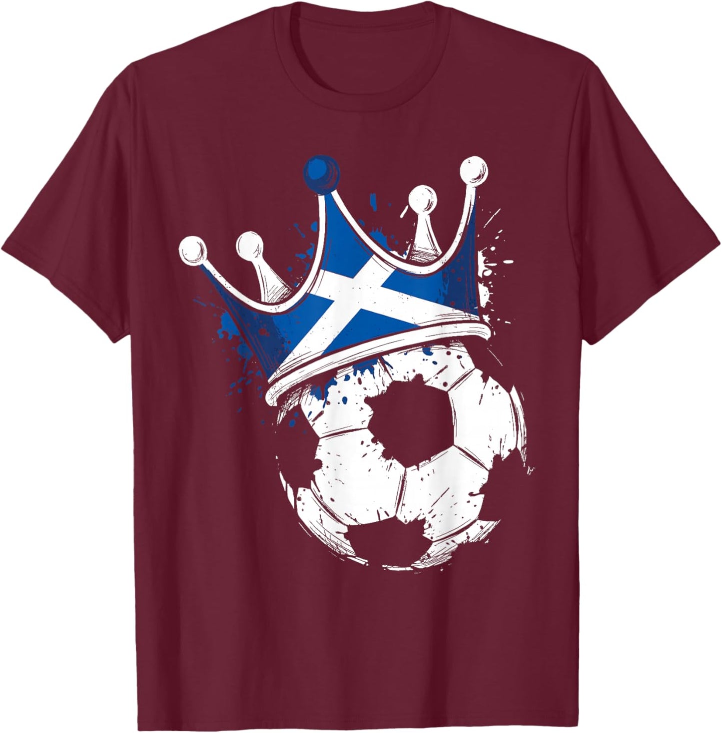Scottish Flag Novelty Scotland T-Shirt - T-Shirt | Maroon