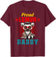 Proud Lemur Costume Daddy Father's Day Zoo Animal Lover T-Shirt - T-Shirt | Maroon