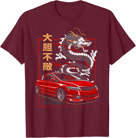 Civic Si JDM Japanese Car T-Shirt - T-Shirt | Maroon