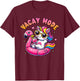 Vacay Mode Cute Unicorn Funny Family Vacation Gift Kids Girl T-Shirt - T-Shirt | Maroon