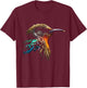 Bird Portrait Colourful Art Animal Motif Bird T-Shirt - T-Shirt | Maroon