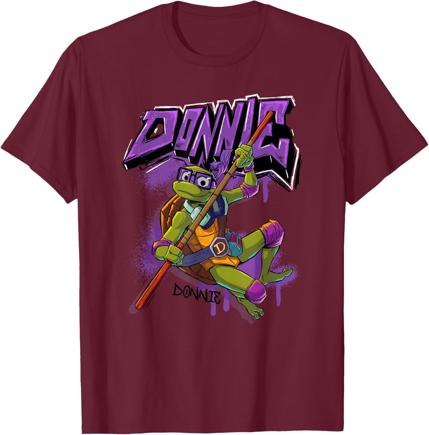 Tales of the Teenage Mutant Ninja Turtles Donnie Graffiti T-Shirt - T-Shirt | Maroon