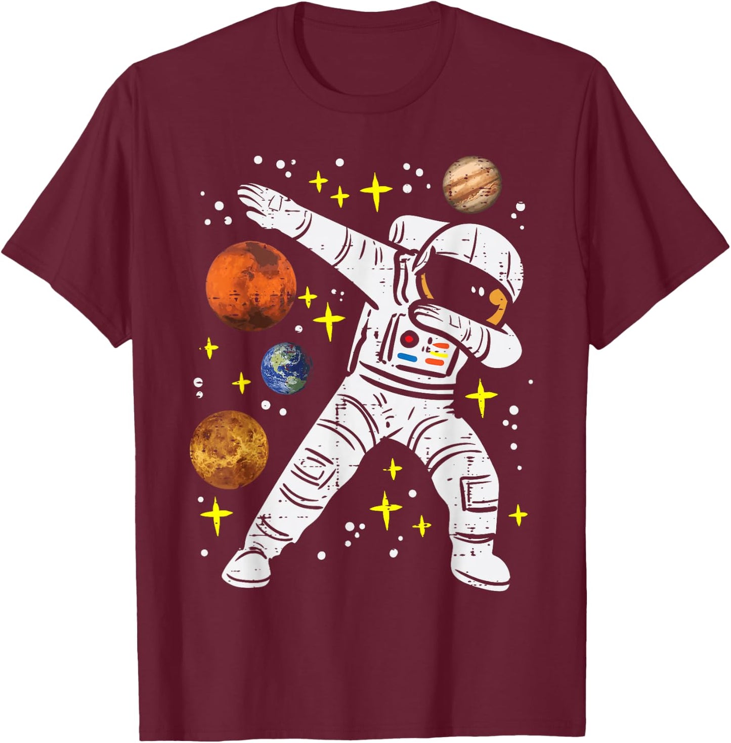 Astronaut Dab Space Spaceman Galaxy Toddler Boys Kids Teen T-Shirt - T-Shirt | Maroon