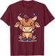 Bull Cartoon Artwork | Sweet bull T-Shirt - T-Shirt | Maroon