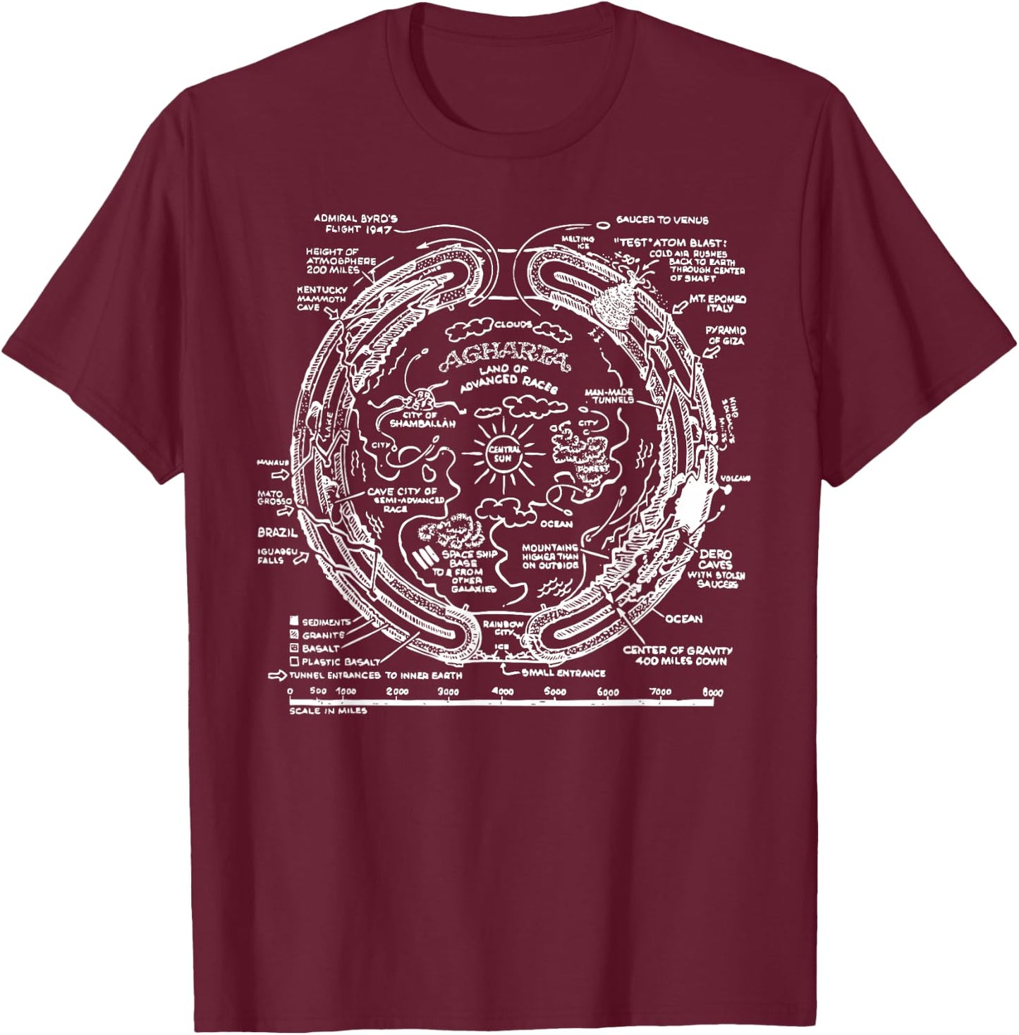 Agharta - Agartha - XL Black T-Shirt - T-Shirt | Maroon