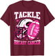 Tackle Breast Cancer Awareness Fighting American Football T-Shirt - T-Shirt | Maroon