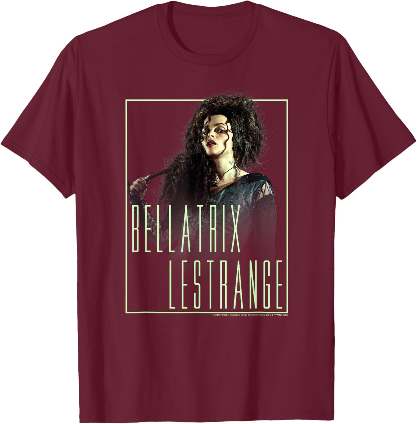 Harry Potter Beatrix Lestrange Framed Photo T-Shirt - T-Shirt | Maroon