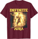 Infinite Aura Points Max Level Meme Funny Aura T-Shirt - T-Shirt | Maroon