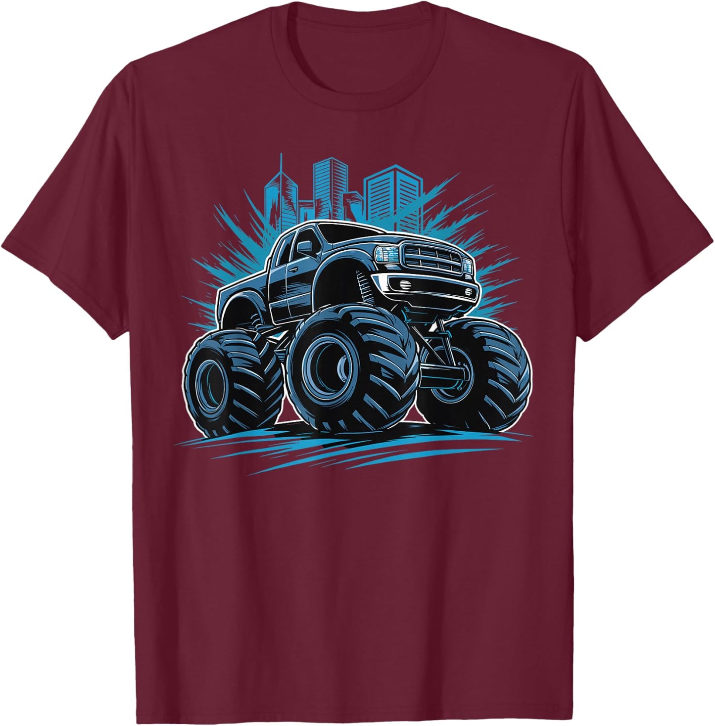 Monster Truck for toddlers Youth & Adults T-Shirt - T-Shirt | Maroon