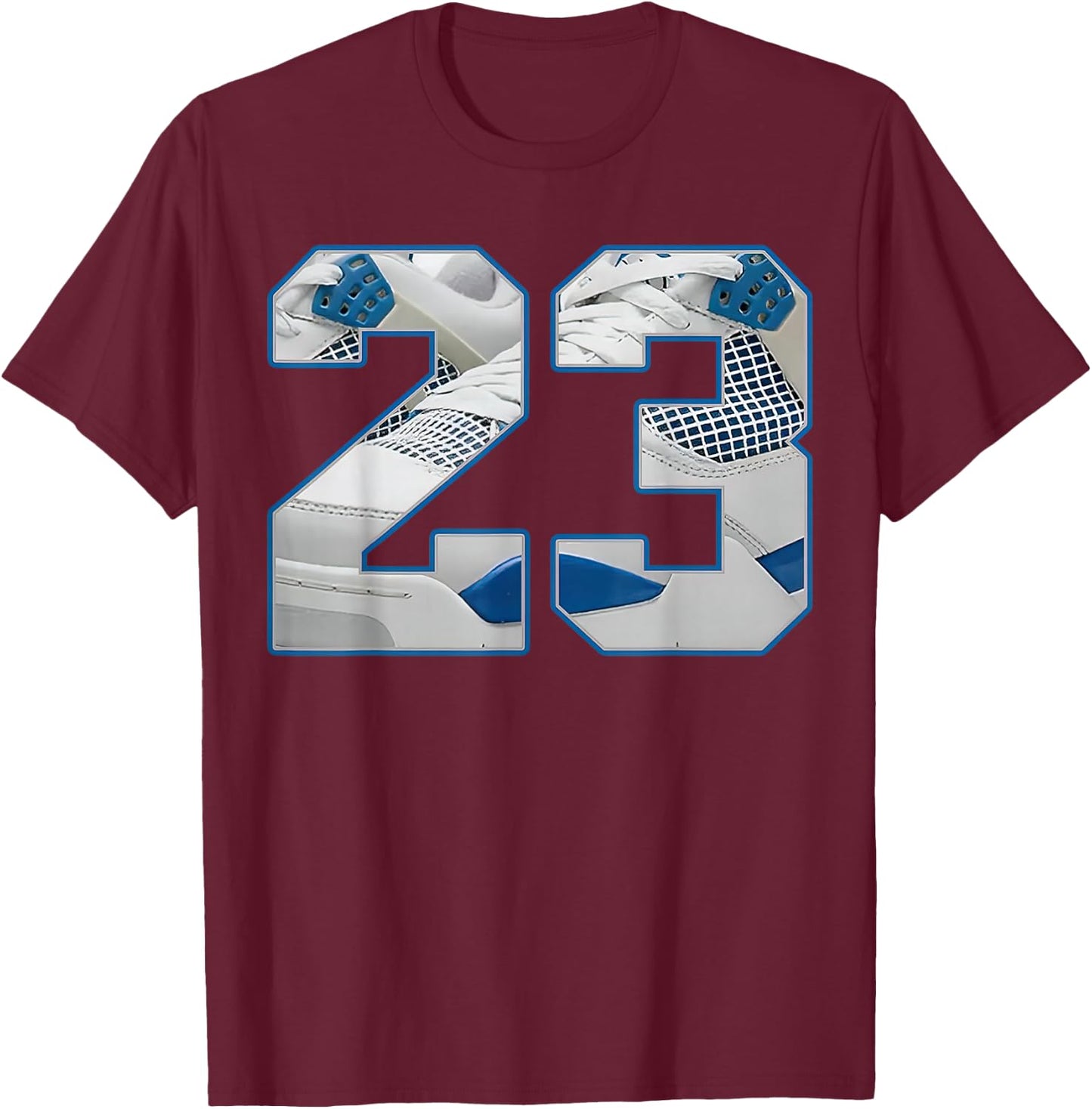 Number 23 Military Blue 4s Loser Lover Matching T-Shirt - T-Shirt | Maroon