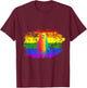 Rainbow Ghost LGBTQ Pride Cute Halloween Colorful Spooky Fun T-Shirt - T-Shirt | Maroon