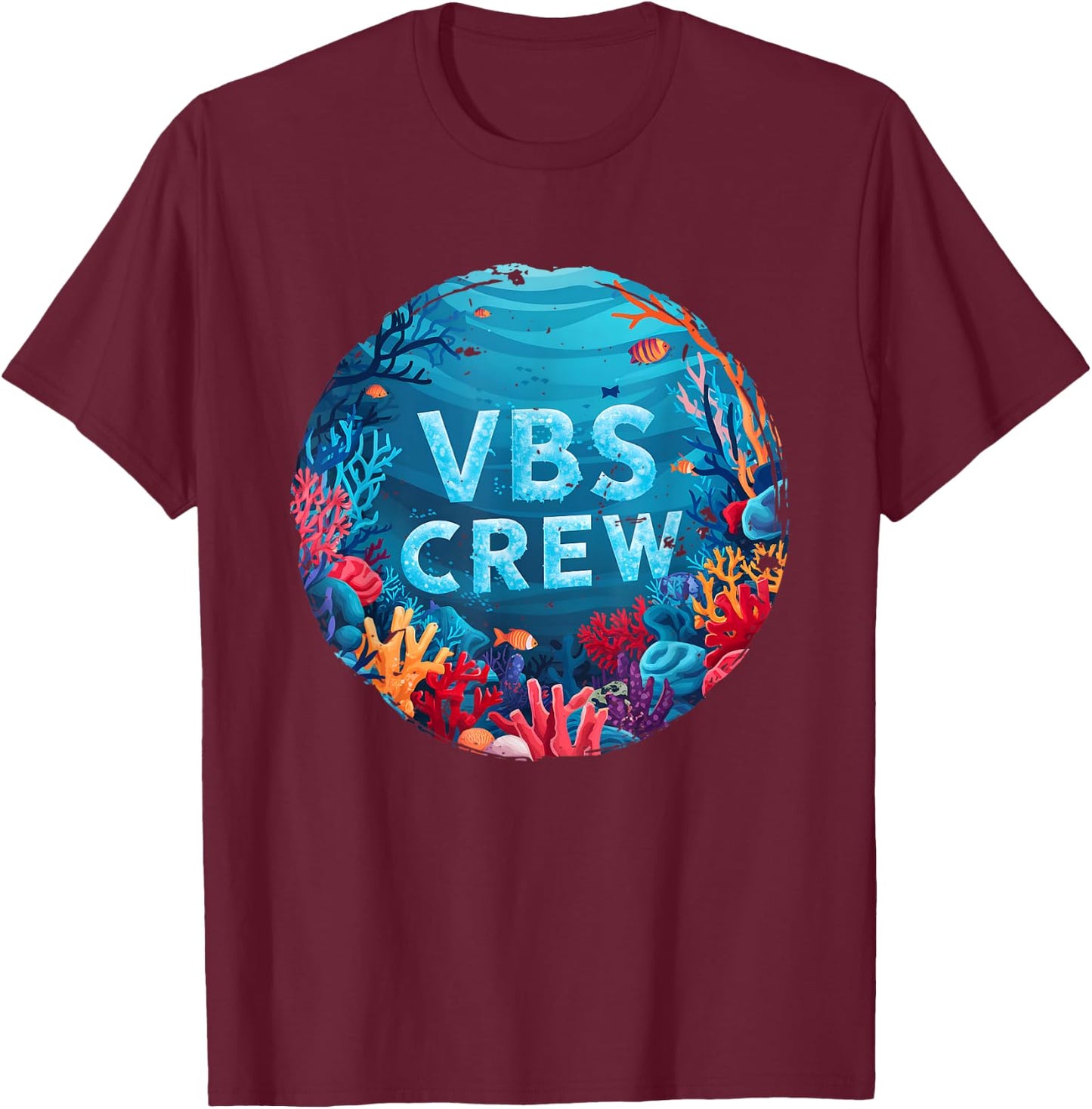 Scuba VBS Crew Vacation Bible School Scuba Diving Underwater T-Shirt - T-Shirt | Maroon