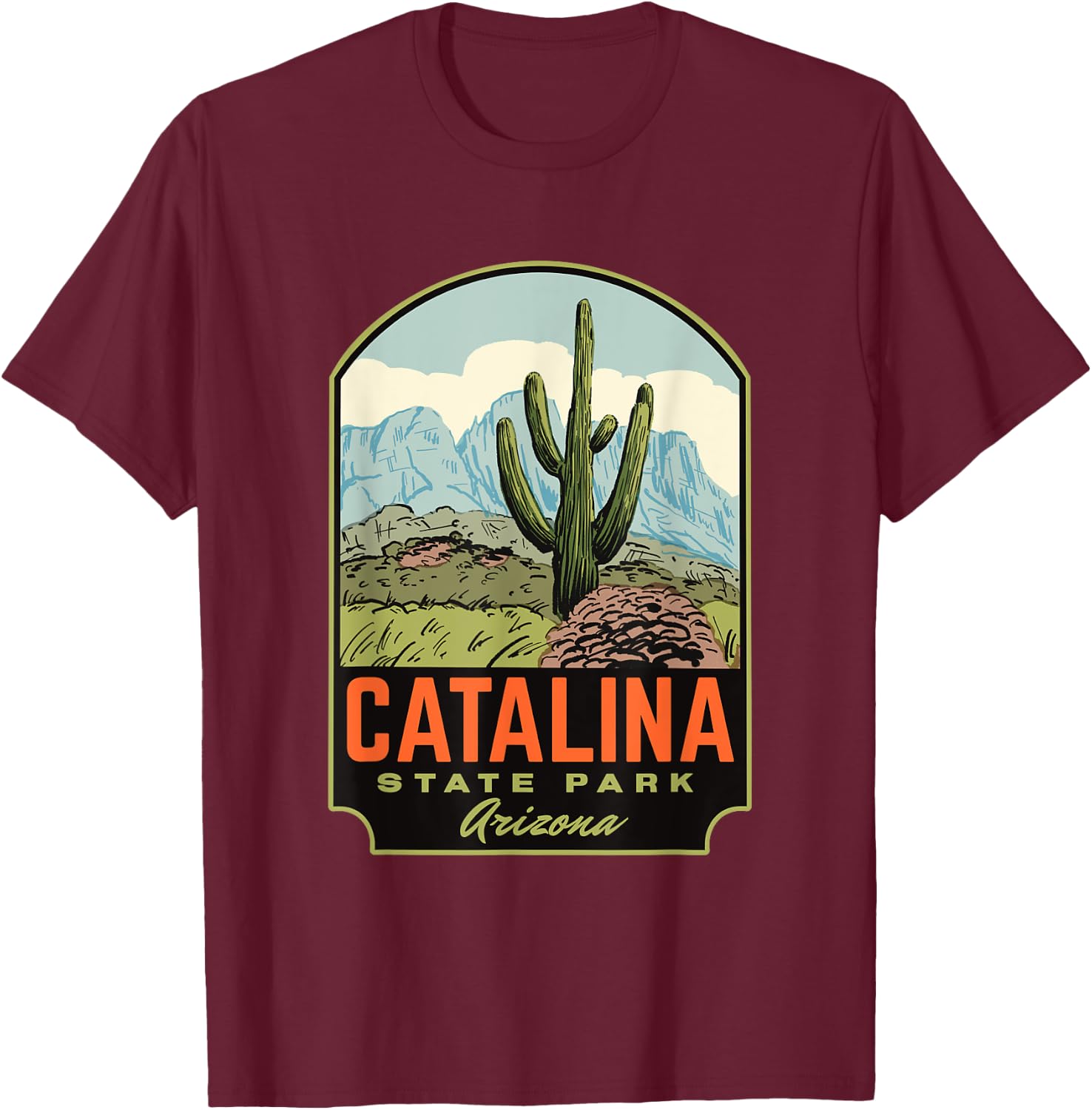 Catalina State Park Arizona T-Shirt - T-Shirt | Maroon