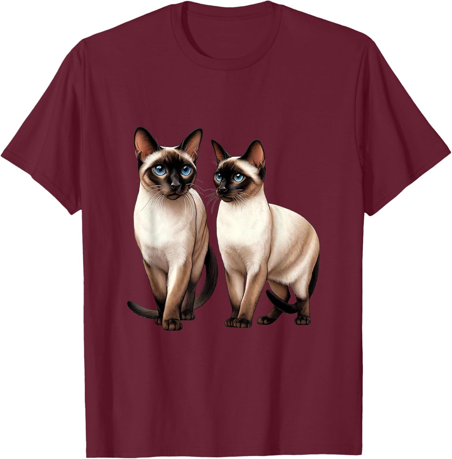 Siamese Cat Women Kids T-Shirt - T-Shirt | Maroon