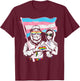 Pride Bigfoot Alien Funny LGBTQ Trans Flag Vintage T-Shirt - T-Shirt | Maroon