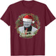 Benny Hill Merry Christmas Wreath T-Shirt - T-Shirt | Maroon