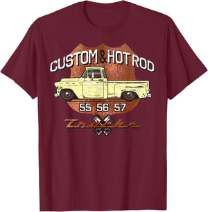 55 56 57 Chevys Truck T-Shirt - T-Shirt | Maroon