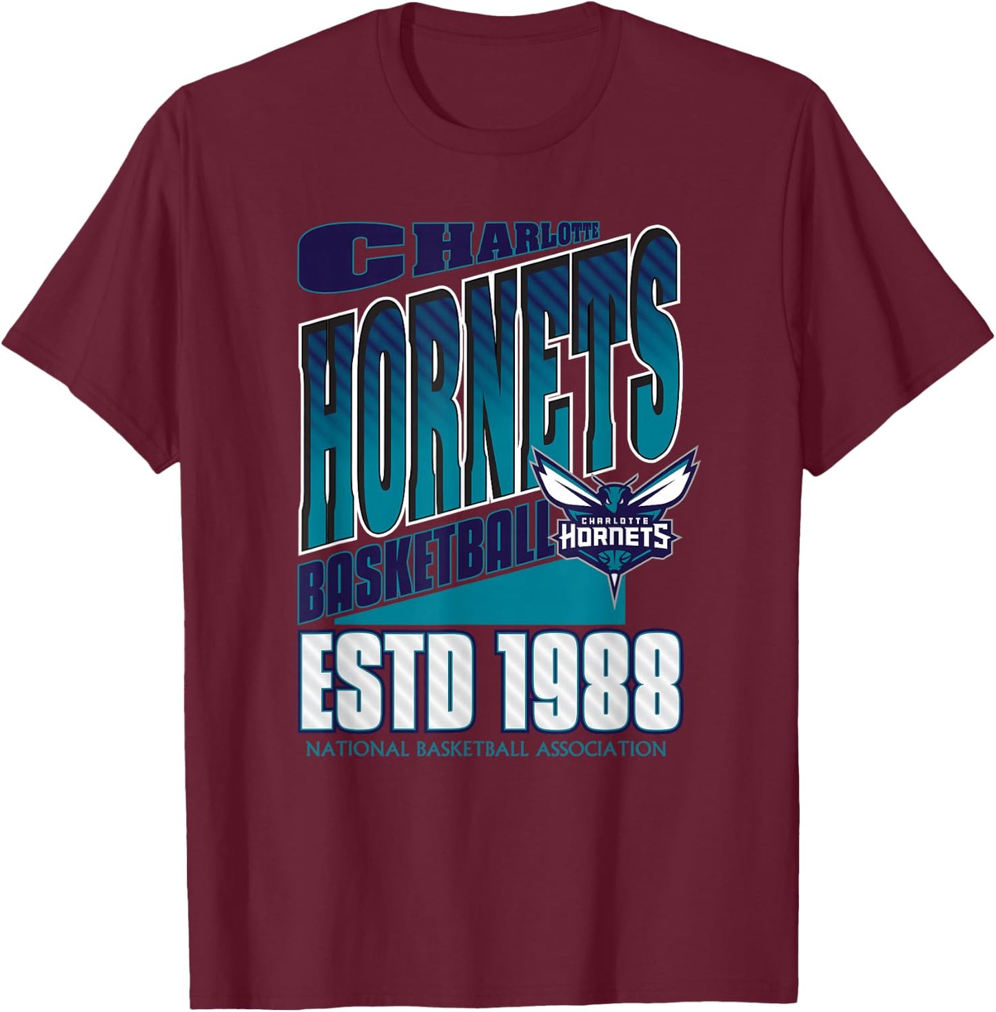 Charlotte Hornets NBA Breakaway - Men's Black Small T-Shirt - T-Shirt | Maroon